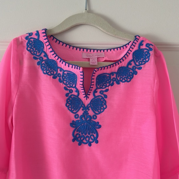 Girls Lilly Pulitzer Embroidered Beach Cover up - Picture 2 of 8